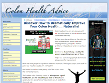 Tablet Screenshot of colonhealthadvice.com